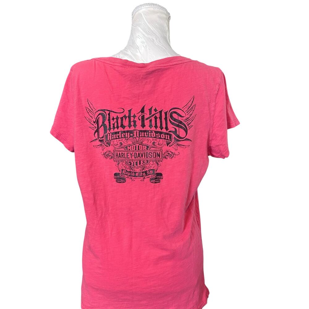 Harley Davidson Black Hills Pink Graphic Tee Sz XL - Picture 2 of 13